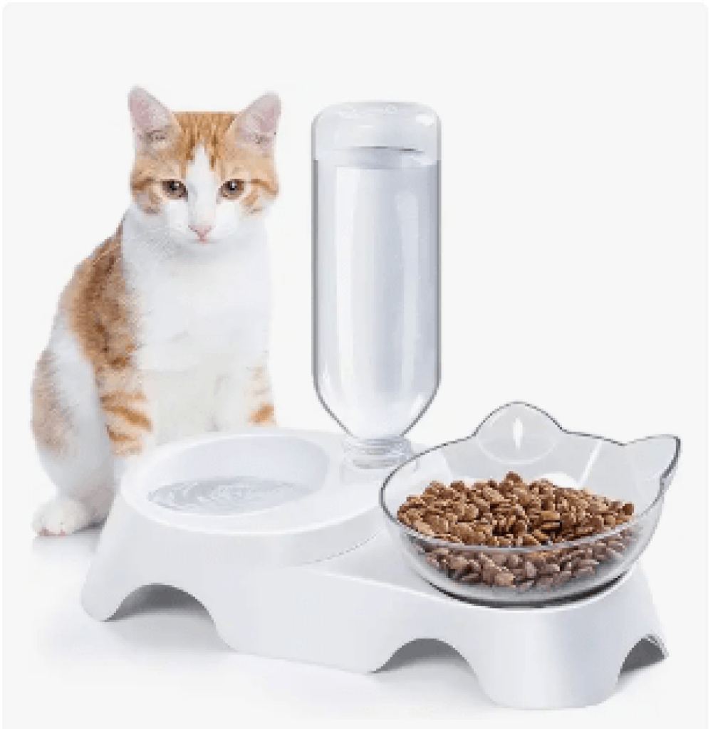 MILIFUN Double Dog Cat Bowls