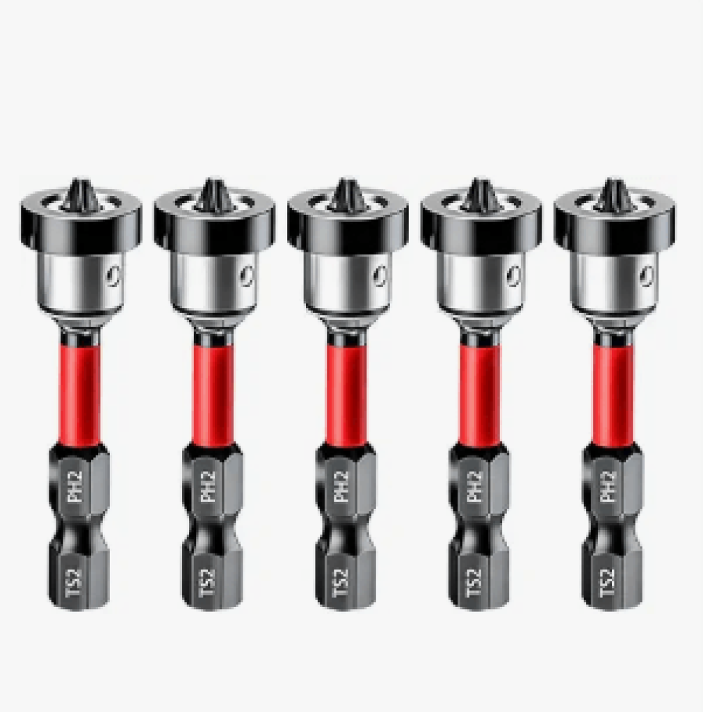 5pcs Drywall Screw Setter, Magnetic Positioning Screwdriver Bits