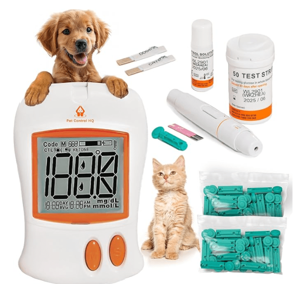 Pet Blood Sugar Glucose Monitoring Kit for Dogs and Cats